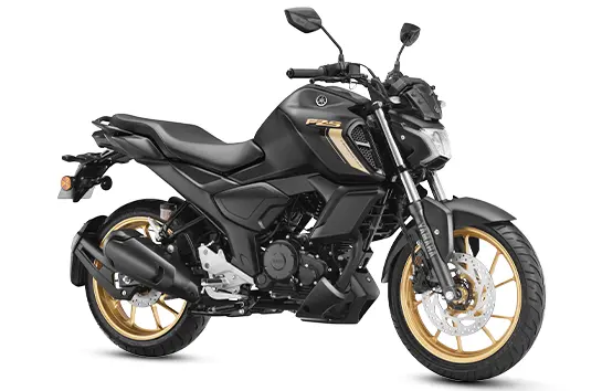 Yamaha FZS V4 in Matte Black - Golden Wheel