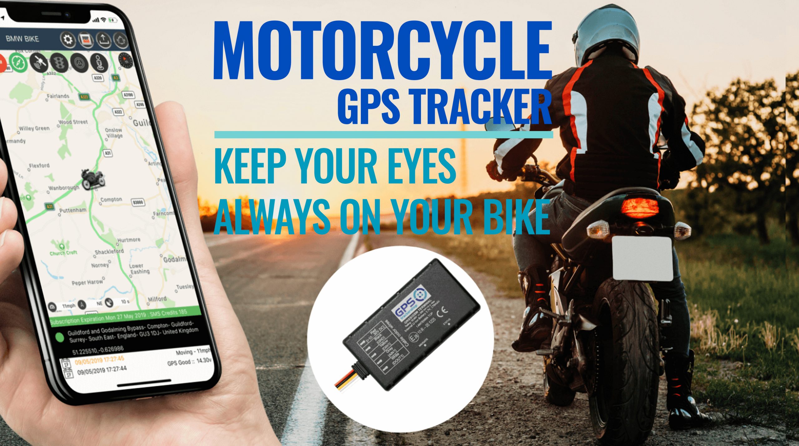 Motorcycle GPS Tracker Keep Your Eyes Always On Your Bike